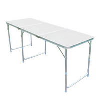 鲸伦 （KINGRUNNING）折叠桌XQ-1631 白色 加长1.8米 户外折叠桌椅 夜市摆摊桌 便携式铝合金桌 180CM