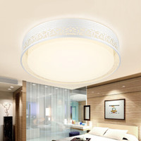 -lighting 雷士 NVC Lighting照明 ENKX9092 LED吸顶灯卧室灯书房阳台灯具 双色光源圆形铁艺灯具 18W