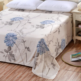 艾薇（AVIVI）床单单件纯棉40支斜纹印花被单加大单人床1.2床150 210似水流年
