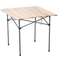 MAC 折叠桌子宿舍摆摊餐桌便携式小型展业桌户外小桌子简易家用 9966wS木桌