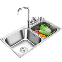 优勤（YOUQIN）304不锈钢厨房水槽双槽套装洗菜盆洗菜池洗碗槽