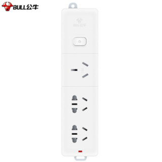 公牛(BULL) GN-406D 无线3位总控 大功率16A空调插座插线板/插排/排插/接线板
