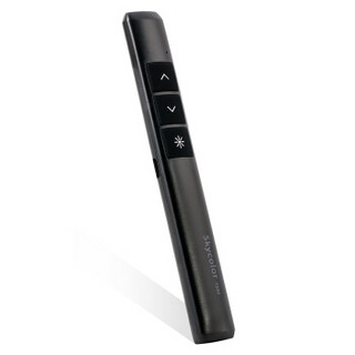 skycolor天彩T500可充电液晶显示翻页笔 激光笔 投影笔 遥控笔 演示器 PPT翻页笔 质感黑 绿光