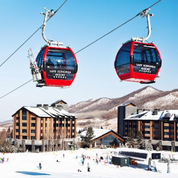 吉林万科松花湖度假区 青山客栈1晚（含2大1小滑雪权益）