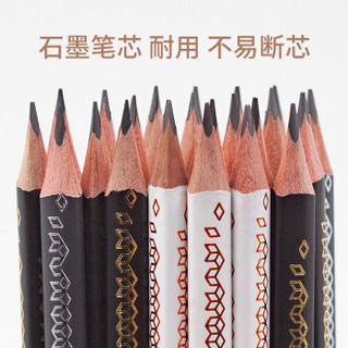 马培德（Maped） HB铅笔 带橡皮绘图铅笔 三角笔杆原木铅笔 三色烫金设计 12支盒装 851770CH