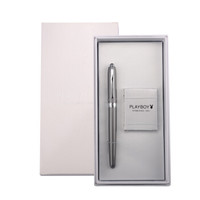 花花公子（PLAYBOY)精灵系列钢笔墨囊套装 男女士学生用练字墨水笔 珍珠灰P2175