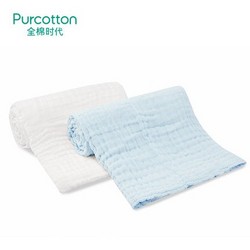 PurCotton 全棉时代 婴儿棉纱浴巾 95cm *3件