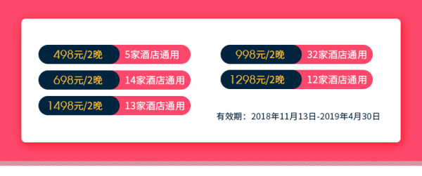 雅高集团 全国72家酒店2晚通用券 可拆分使用