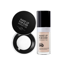 双11预售、88VIP：MAKE UP FOR EVER 玫珂菲 HD清晰无痕套装 粉底液30ml+散粉8.5g