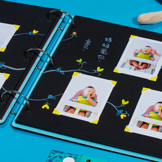 世纪开元 DIY相册簿 12寸创意木质封面影集 蓝色Hello Kitty