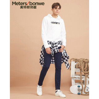 Meters bonwe 美特斯邦威 602054 男士弹力牛仔长裤 原色 170/74A