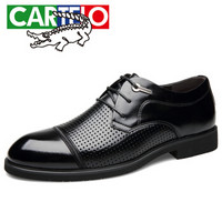 CARTELO 3018 男士商务镂空皮鞋 黑色 40