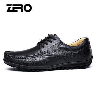 ZERO 9892 男士柔软手工皮鞋 系带款 黑色 40