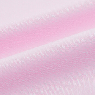 FIRS 杉杉 TCB1135-1 男士纯色提花长袖衬衫 粉色暗菱格 41