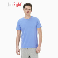 InteRight 5995591 男士莫代尔棉圆领短袖打底衫 铁蓝色 XXL