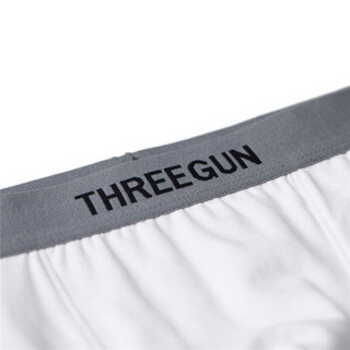 THREEGUN 三枪 1850Z277B3 男士内裤平角裤头 (3条装、4XL、黑+深麻灰+军绿)