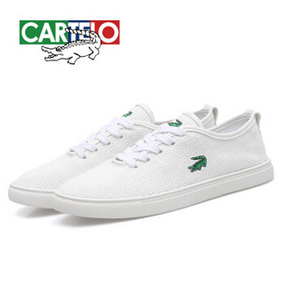 CARTELO KDL516 男士系带帆布鞋 白色 44