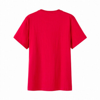 Semir 森马 12037001050 男士印花短袖T恤 中国红 XL