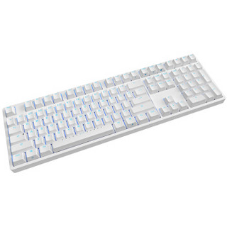 ikbc F108 108键 有线机械键盘 108键 白色 单光 黑轴