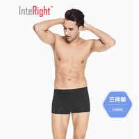 InteRight 男士80S超细莫代尔平角裤 (3条盒装、XXXL、混色)