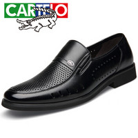 CARTELO 3053 男士商务镂空皮鞋 黑色 40