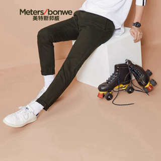 Meters bonwe 美特斯邦威 602036 男士字母印花休闲裤