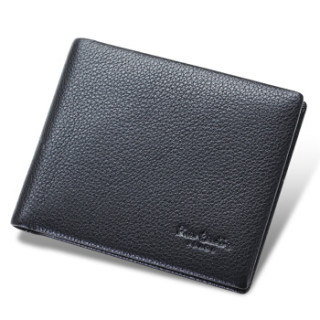pierrecardin皮尔卡丹jfa502141a男士横短款钱包黑色