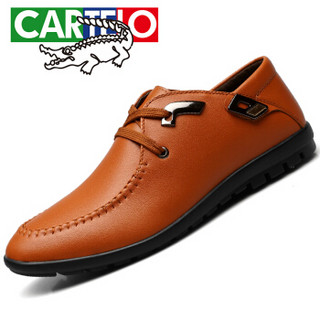 CARTELO CA6820 男士轻商务系带皮鞋 棕色 44 *3件