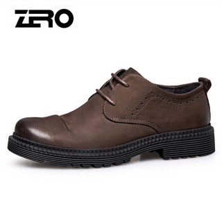 ZERO H73151 男士大头皮鞋 暗棕 44