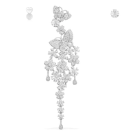 apm MONACO LES FLEURS DES PAPILLONS系列 AE10804OX 不对称纯银蝴蝶花形耳环