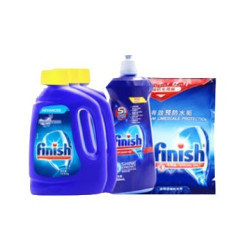 亮碟 Finish 亮碟 洗碗机 （专用洗涤粉剂 1kg*3瓶+洗碗盐 2kg+漂洗剂 500ml）