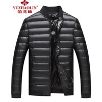 YUZHAOLIN 俞兆林 YZLYJ1741902 男士纯色羽绒服(黑色 XL)