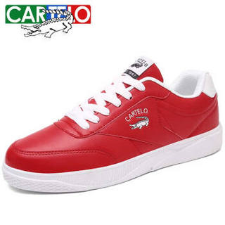 CARTELO KDL7C7002 男士运动板鞋 红色 40
