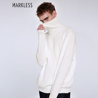 Markless MSA7722M 男士高领针织毛衣 白色 XXL