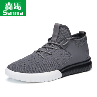 Semir 森马 117319615 男士飞织跑步鞋 灰色 39