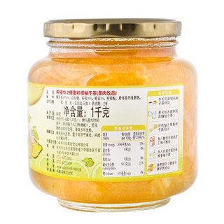 韩国进口 韩福10.2 蜂蜜柠檬柚子茶1000g