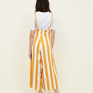  NEW LOOK 591585089 女士背带条纹连体休闲裤 (黄色印花、175)