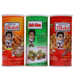 泰国进口大哥（koh-kae）花生豆组合装（椰浆255g*1罐+芥末230g*1罐+烧烤230g*1罐）新老包装随机发 *2件
