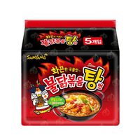 SAMYANG 三养 超辣鸡肉味汤面 (袋装、5包、辣味、725g)