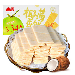 京东PLUS会员：海南特产 南国 饼干零食 咸味椰香薄饼80g*3袋 *6件