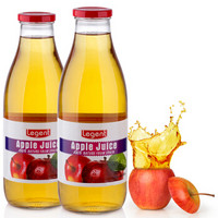 西班牙进口良珍苹果汁100％纯果汁果味饮品送礼饮料1L×2大瓶礼盒装