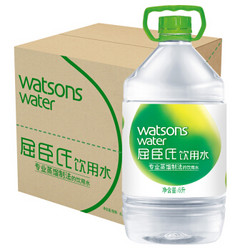 屈臣氏（Watsons） 饮用水（蒸馏制法）百年水品牌  家庭用水 6L*4瓶 整箱装 *2件