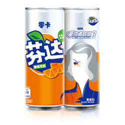 芬达 Fanta 无糖零卡 橙味 汽水 碳酸饮料 330ml*24听 *2件