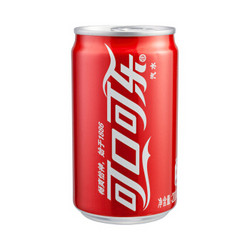 有券的上：可口可乐 Coca-Cola 汽水 碳酸饮料 200ml*24罐 整箱装 迷你摩登罐 可口可乐公司出品 *4件