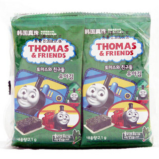 THOMAS & FRIENDS 韩国托马斯儿童零食橄榄油海苔脆2.1g*10宝宝拌饭海苔碎即食紫菜 1件装