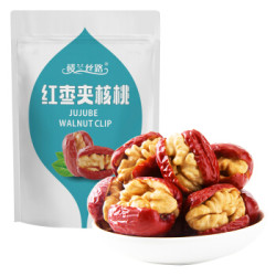 楼兰丝路 红枣 灰枣夹核桃 蜜饯果干 红枣夹核桃 枣夹核桃仁128g/袋 *12件