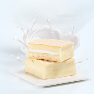 唇动白色经典牛奶涂饰蛋糕分享装袋装500g