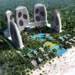 入选《CN旅行家》！一线海景+温泉无限次！惠州双月湾 檀悦豪生温泉度假酒店1晚
