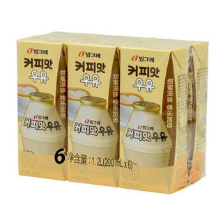 Binggrae 宾格瑞 咖啡味牛奶饮料 200ml*6盒