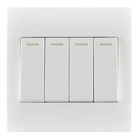TCL-legrand TCL-罗格朗  仕界四开单控带荧光